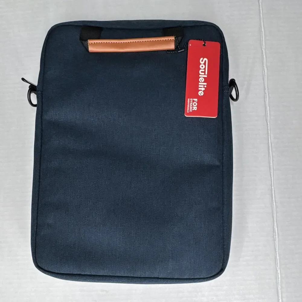 Soulelite Padded Tablet Bag Sleeve w Strap, Indigo Fabric 11.6-13.3in ST01